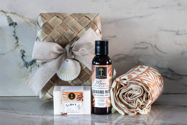 Tamanu Sarong Gift Basket – Island Essence - Main Image