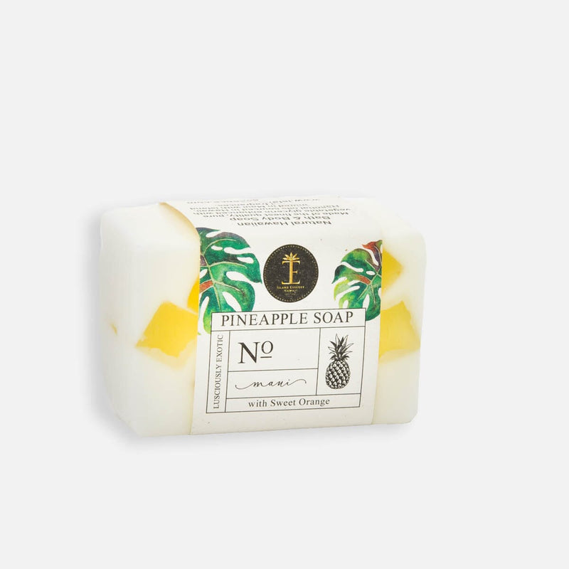 Sisal Soap Saver and Maui Organics Confetti Soap Bundle Island Essence Maui Pineapple 