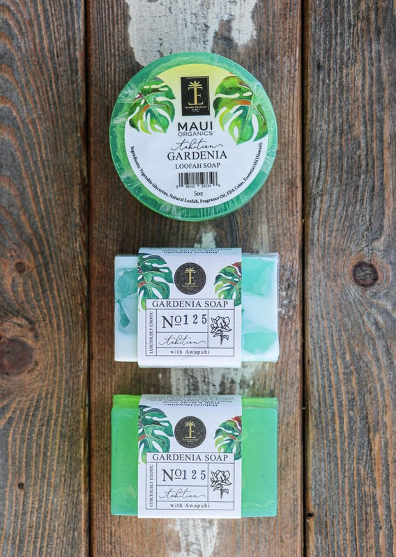 Three Gardenia Soaps Made on Maui