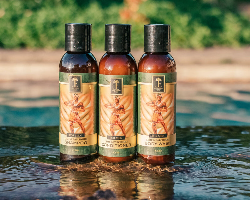 Men’s Tropical Lime & Patchouli Trio Bundle Island-Essence-Cosmetics 