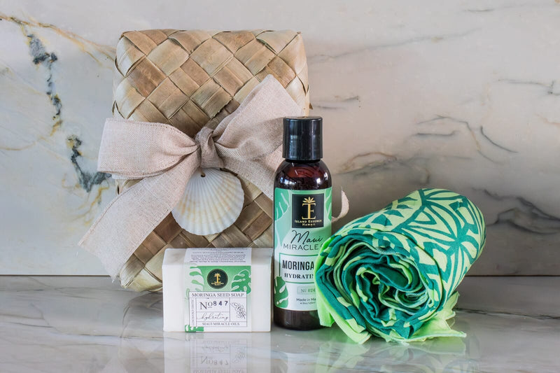 Moringa Sarong Gift Basket Island Essence 