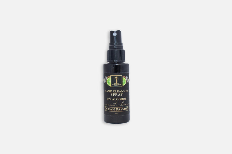 Hawaiian Hand Cleansing Spray with 63% Alchohol--7 Varieties Hand Spray Island-Essence-Cosmetics Ocean Passion 