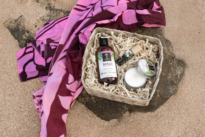 Pikake Sarong Premium Gift Basket Bundle Island Essence 