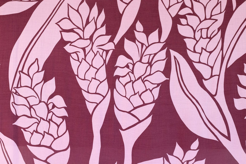 Sarong--5 Varieties LIfestyle Island-Essence-Cosmetics Pink & Burgundy Torch Ginger 