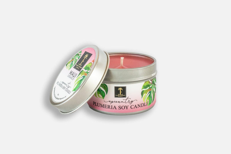 Soy Travel Candle--5 Tropical Scents candle Island-Essence-Cosmetics Upcountry Plumeria 