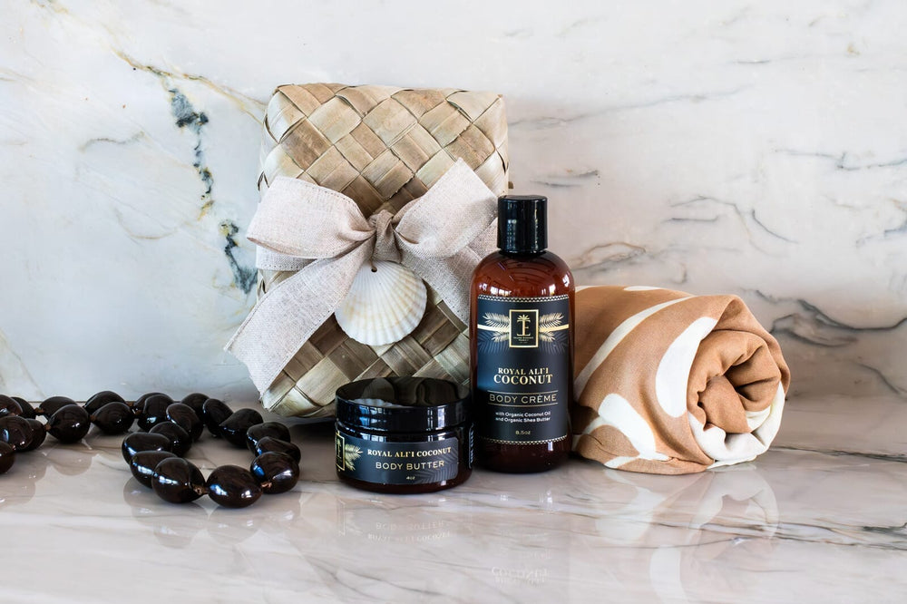 Royal Coconut Sarong Gift Basket Island Essence 