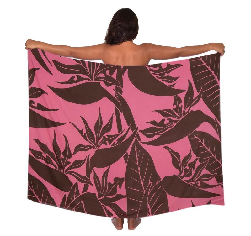 Plumeria Bird of Paradise Sarong Gift Basket Island Essence 