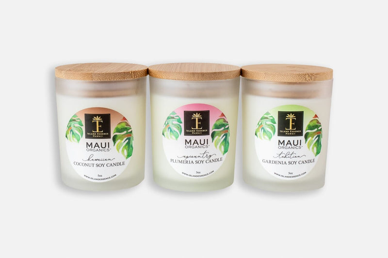 Maui Organics Soy Candles--3 Varieties candle Island Essence 