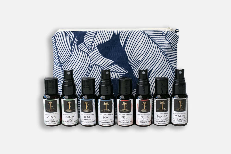 Hawaiian Aromatherapy Travel Collection in an Oneloa Wet/Dry Bag Bundle Island-Essence-Cosmetics 