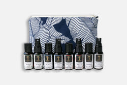 Hawaiian Aromatherapy Travel Collection in an Oneloa Wet/Dry Bag Bundle Island-Essence-Cosmetics Royal Blue Banana Leaf 