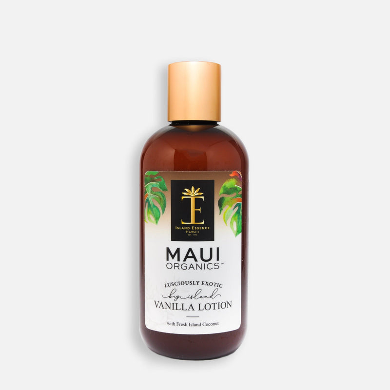 Maui Organics Lauhala Gift Basket Bundle Island-Essence-Cosmetics Big Island Vanilla 
