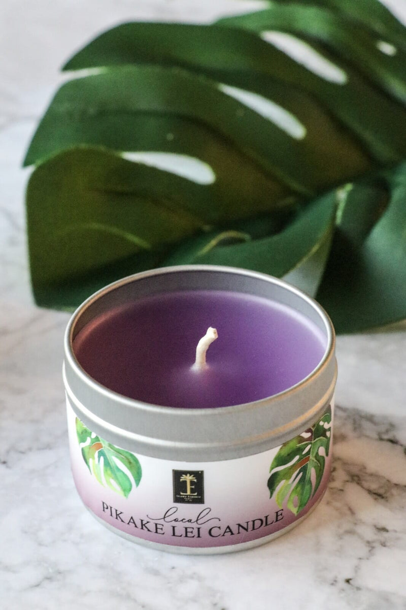 Maui Organics Candle candle Island-Essence-Cosmetics Local Pikake Lei 