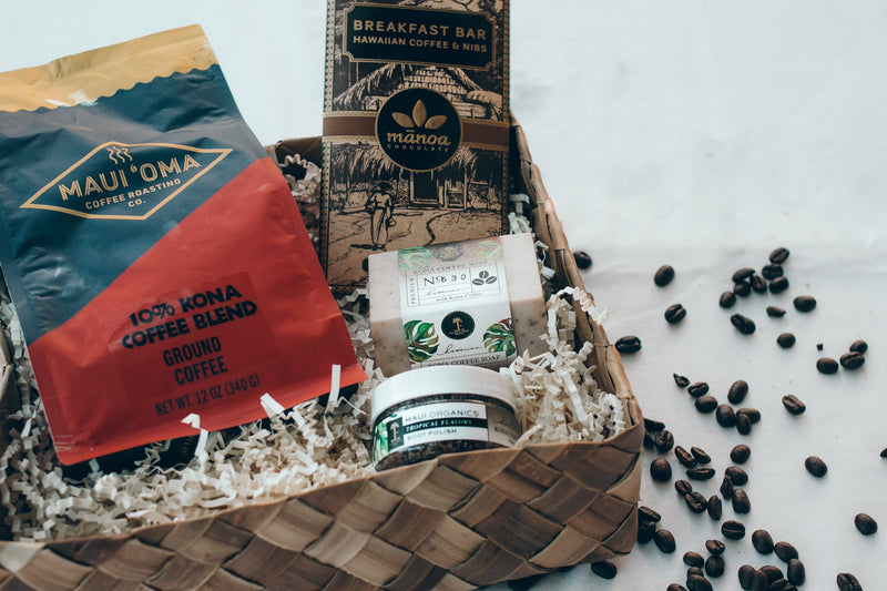 Chocolate & Kona Coffee Deluxe Gift Basket Island Essence 