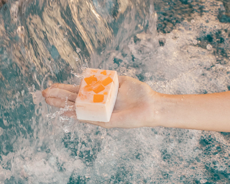 Island Mango Body Butter, Soap, and Lotion in a Coral Oneloa Bag Bundle Island Essence 