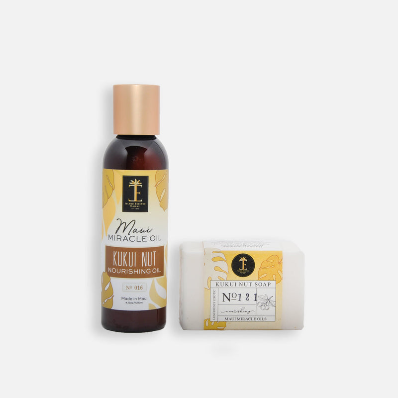 Kukui Nut Nourishing Oil & Soap Duo Island-Essence-Cosmetics 