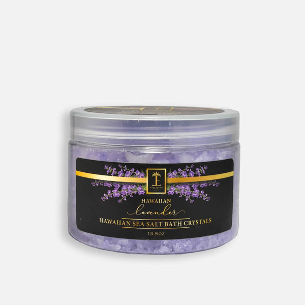 Hawaiian Lavender Bath Crystals with Hawaiian Sea Salt Bath Crystals Island-Essence-Cosmetics 