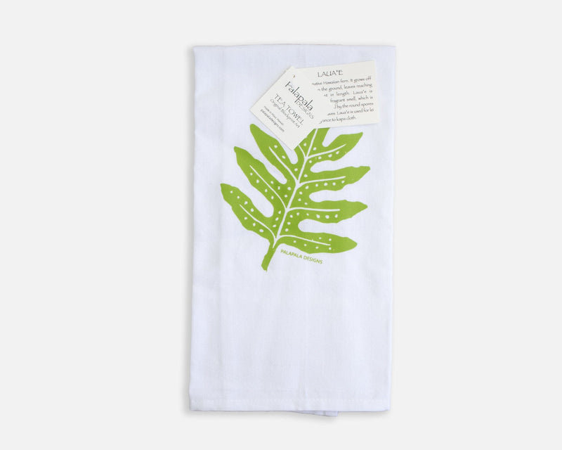 Lauae Fern Hand Towel in White Towel Island Essence 