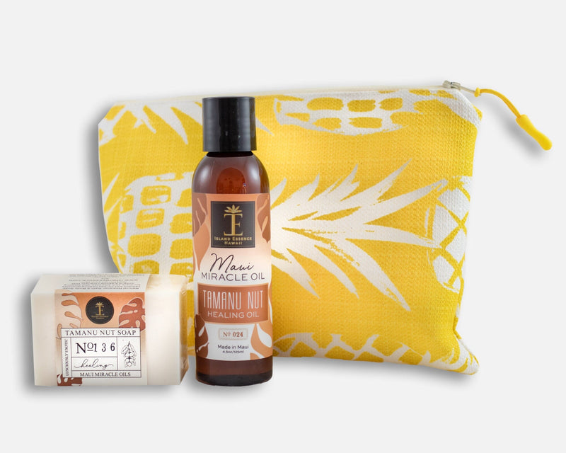 Tamanu Nut Oil & Soap Gift Collection with Bag Bundle Island-Essence-Cosmetics 
