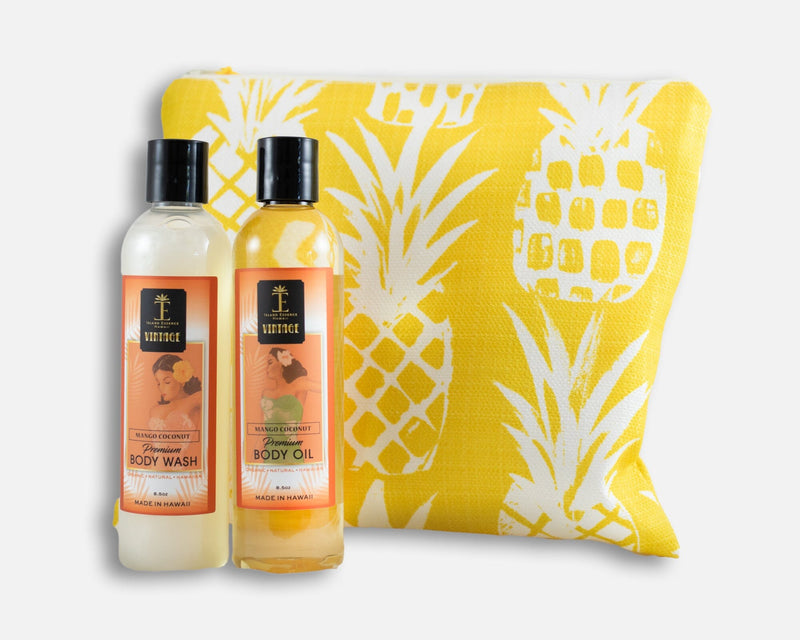 Vintage Body Wash and Body Oil Gift Collection Bundle Island-Essence-Cosmetics 