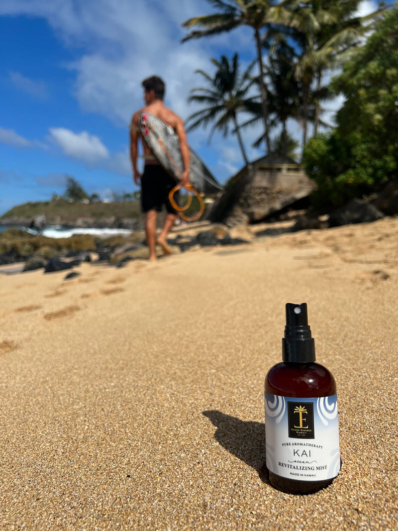 Men's Hawaiian Aromatherapy Oil & Mist Blue Vintage Bag Bundle Island-Essence-Cosmetics 