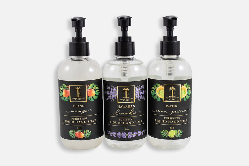 Liquid Hand Soap Gift Collection in Large Oneloa Bag Liquid Hand Soap Island Essence 