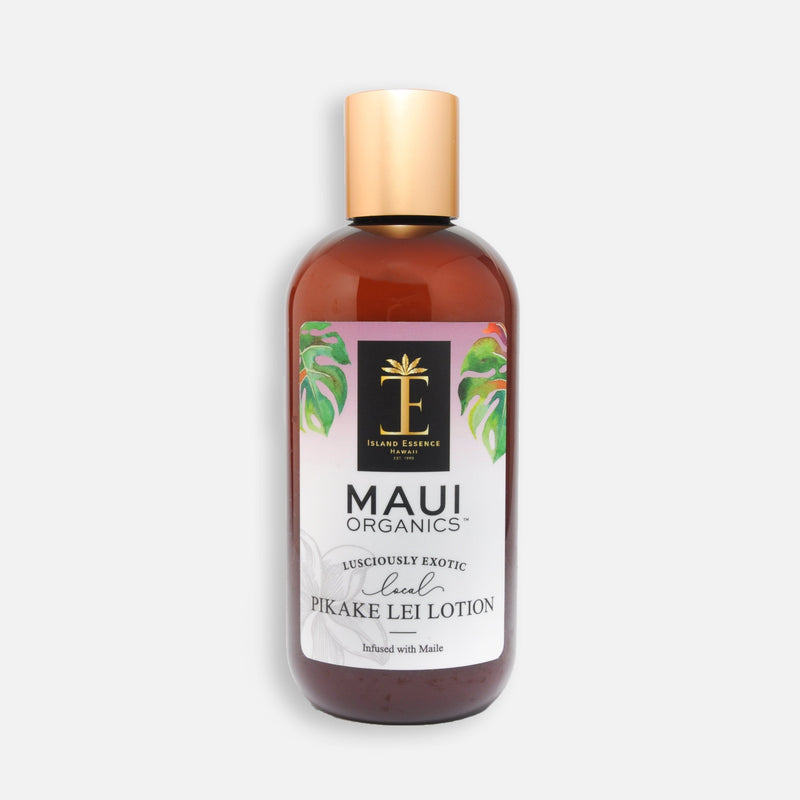 Maui Organics Lauhala Gift Basket Bundle Island-Essence-Cosmetics Local Pikake Lei 