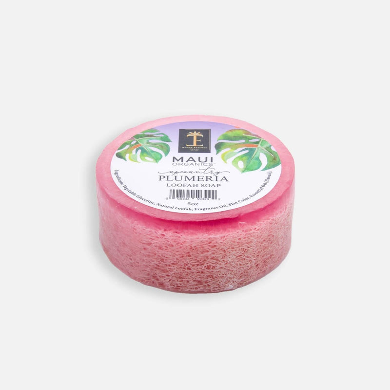 Maui Organics Loofah Soap Soap bar Island-Essence-Cosmetics Upcountry Plumeria 