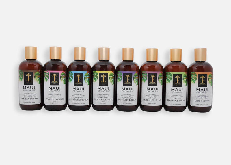 Maui Organics Lotion Eco Refill--8 Tropical Fragrances Lotion Island-Essence-Cosmetics 