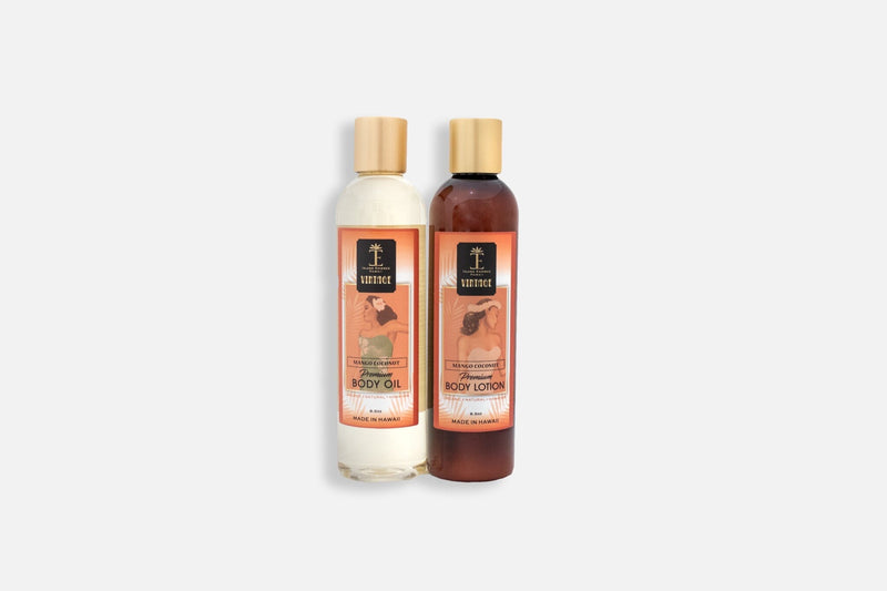 Vintage Premium Oil and Lotion Duo--8 Varieties Bundle Island-Essence-Cosmetics Mango Coconut 