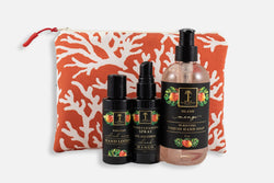 Island Mango Liquid Hand Soap Trio Gift Collection in Oneloa Coral Bag Liquid Hand Soap Island Essence 