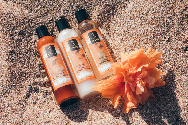 Mango Coconut Vintage Trio--Premium Oil, Lotion & Body Wash Bundle Island-Essence-Cosmetics 