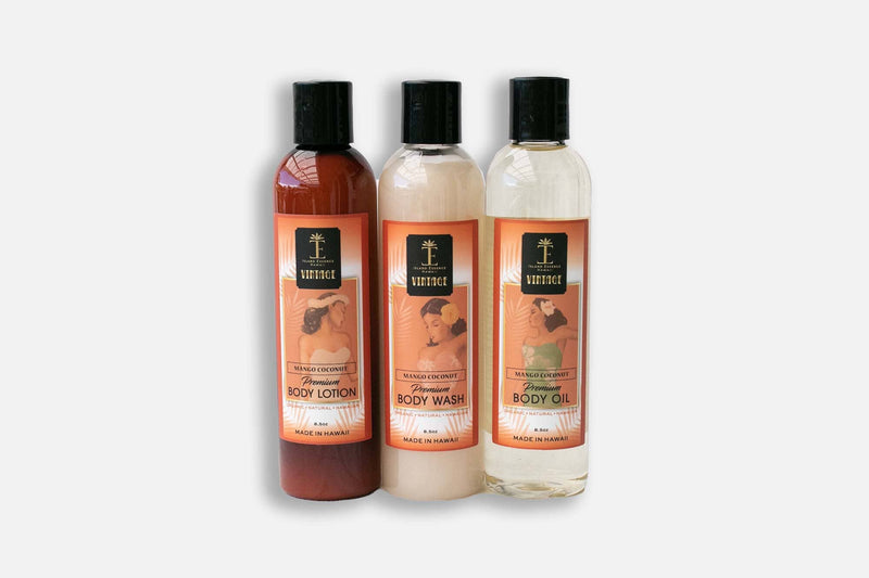 Mango Coconut Vintage Trio--Premium Oil, Lotion & Body Wash Bundle Island-Essence-Cosmetics 