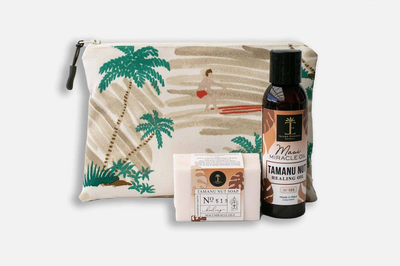 Men's Tamanu Healing Oil & Soap Toiletry Bag Bundle Island-Essence-Cosmetics 