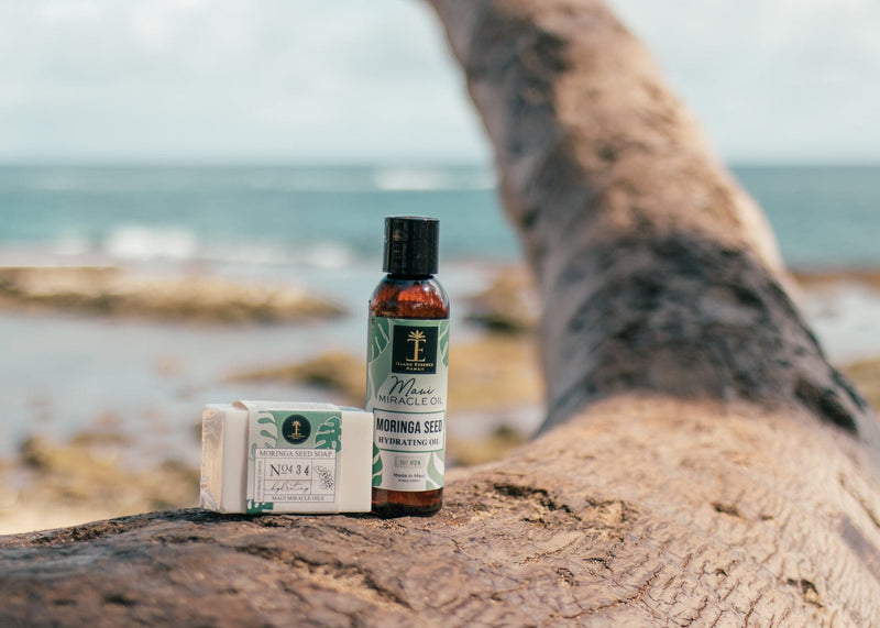 Moringa Seed Oil & Soap Gift Collection with Bag Bundle Island-Essence-Cosmetics 