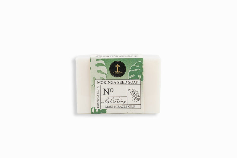 Maui Miracle Oil Soap & Pineapple Dish Set Soap Island Essence Moringa Seed Hydrating Soap with Pineapple Dish 