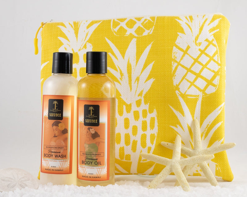 Vintage Body Wash and Body Oil Gift Collection Bundle Island-Essence-Cosmetics 