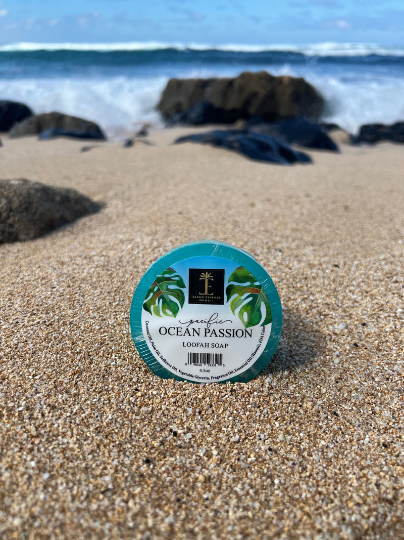 Maui Organics Loofah Soap Soap bar Island-Essence-Cosmetics Pacific Ocean Passion 