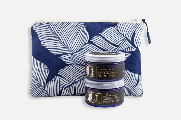 Hawaiian Lavender Body Butter and Body Polish Duo in Oneloa Bag Special Collection Island Essence 