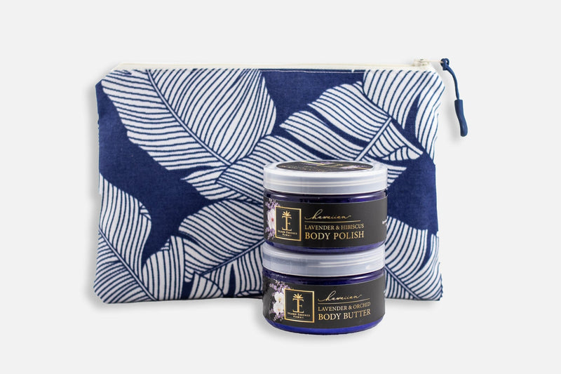 Hawaiian Lavender Body Butter and Body Polish Duo in Oneloa Bag Special Collection Island Essence 