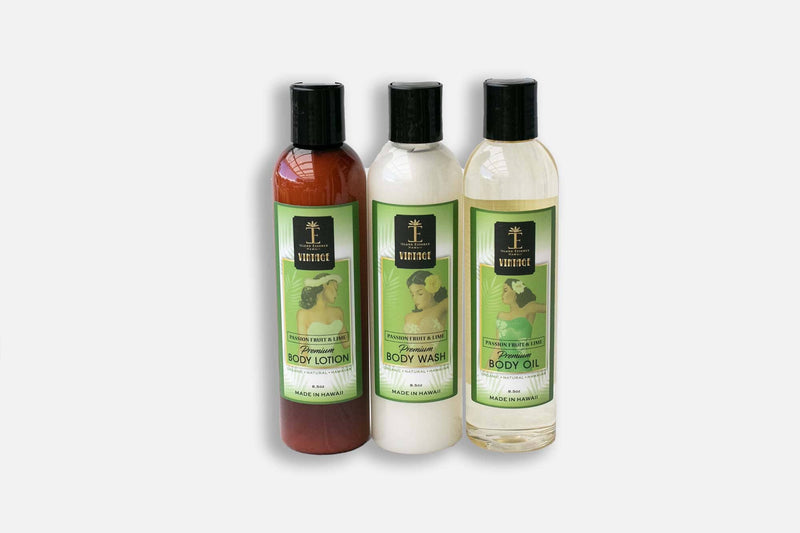 Passionfruit & Lime Vintage Trio--Premium Oil, Lotion & Body Wash Bundle Island-Essence-Cosmetics 