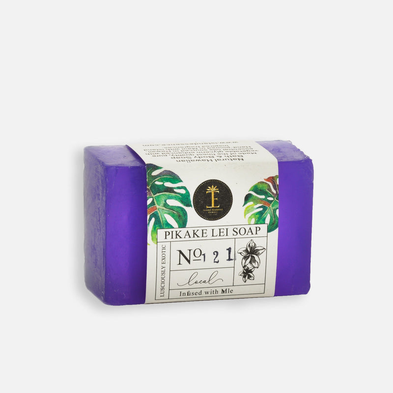 Glycerine Soap & Bamboo Soap Dish Soap Island Essence Pikake Lei 