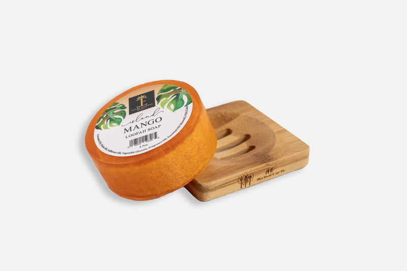 Loofah Soap & Bamboo Soap Dish Soap Island-Essence-Cosmetics Island Mango 
