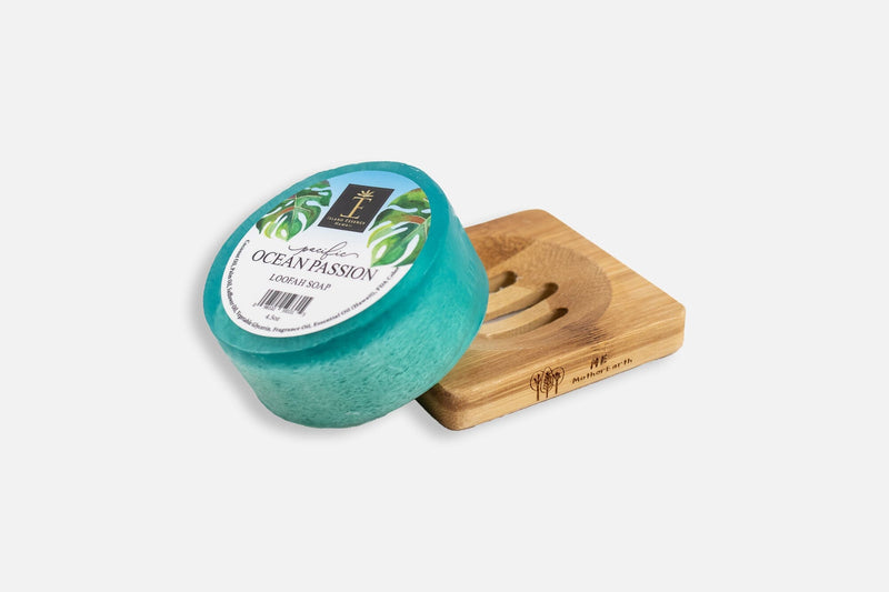 Loofah Soap & Bamboo Soap Dish Soap Island-Essence-Cosmetics Pacific Ocean Passion 