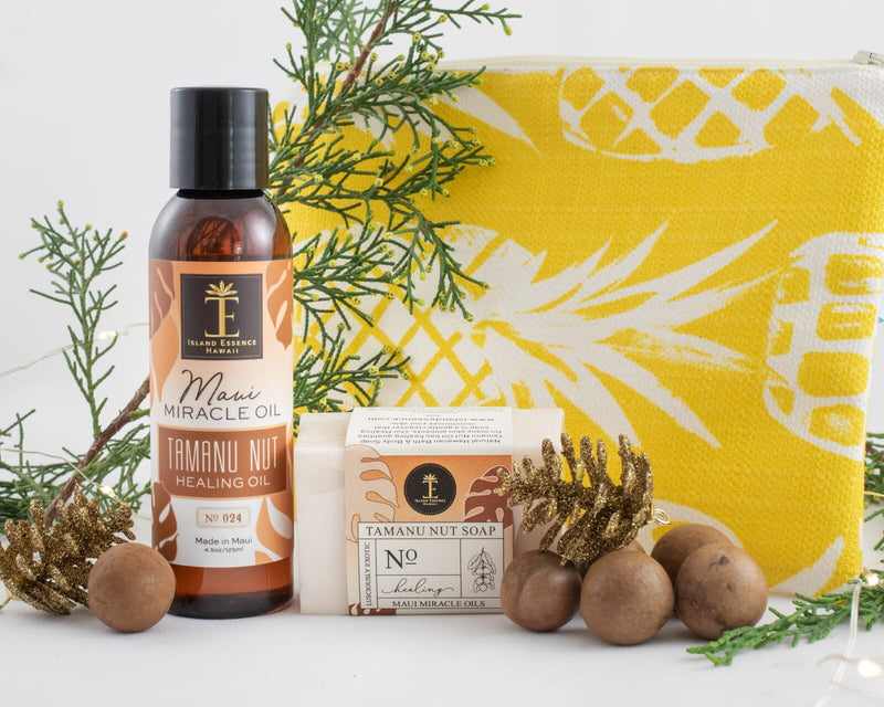 Tamanu Nut Oil & Soap Gift Collection with Bag Bundle Island-Essence-Cosmetics 