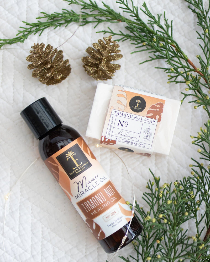 Men's Tamanu Healing Oil & Soap Toiletry Bag Bundle Island-Essence-Cosmetics 