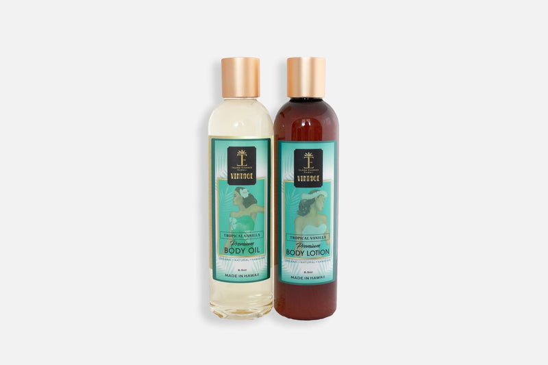 Vintage Premium Oil and Lotion Duo--8 Varieties Bundle Island-Essence-Cosmetics Tropical Vanilla 