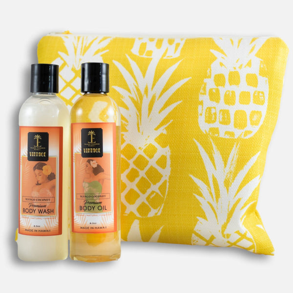 Vintage Body Wash and Body Oil Gift Collection Bundle Island-Essence-Cosmetics 