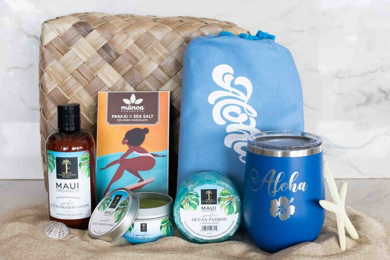 Ocean Passion Premium Hawaiian Gift Basket Bundle Island-Essence-Cosmetics 